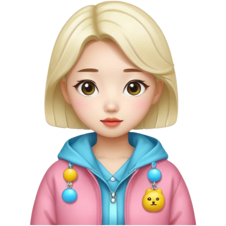 fashionably grily, designer, korean, bubbly emoji