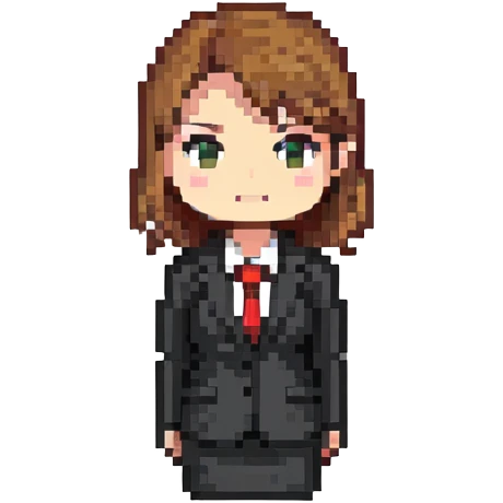 chibi businesswoman in office attire emoji