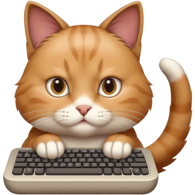 cat typing fast, i want the meaning of busy emoji