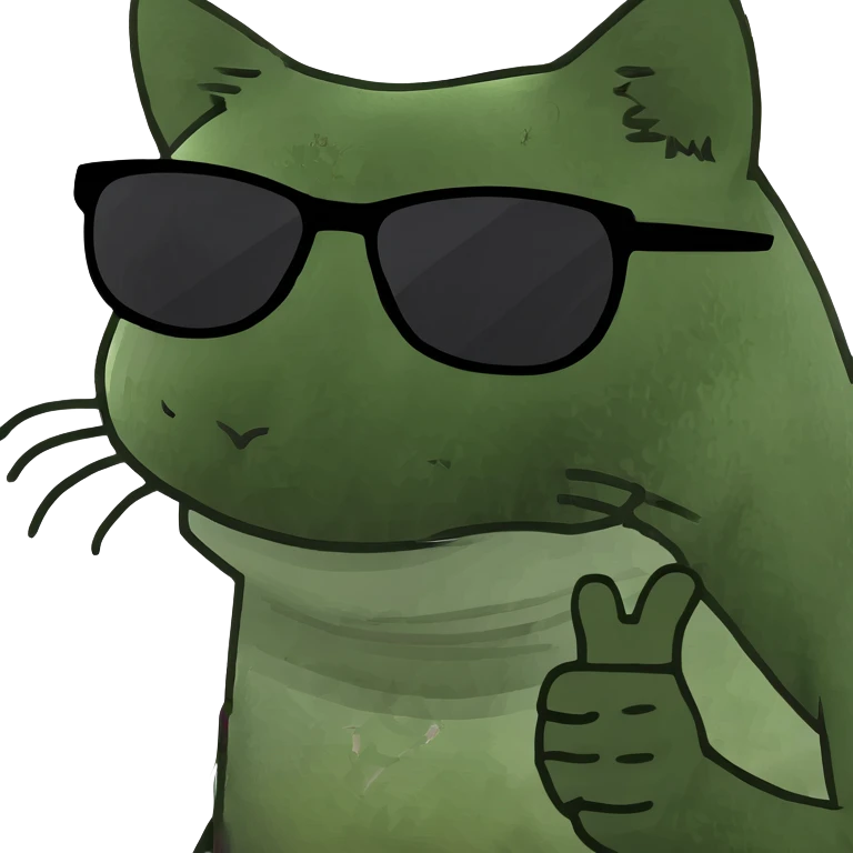 Cat with sunglasses emoji