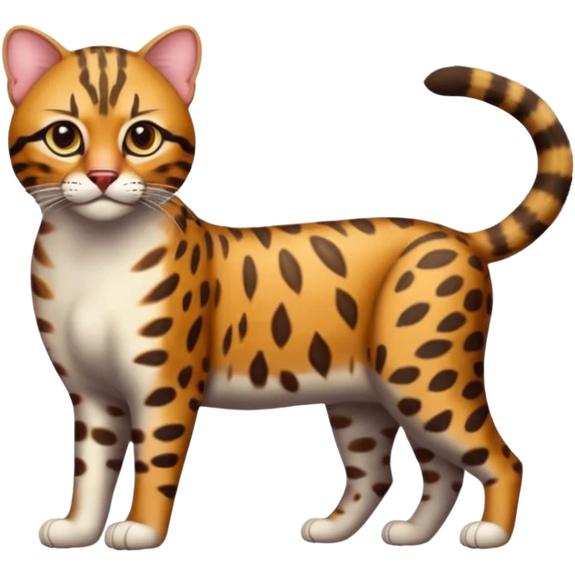 Leopard Cat (Prionailurus bengalensis), full body emoji