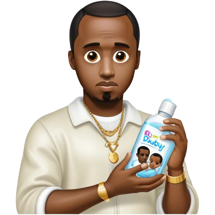 P diddy holding baby oil  emoji