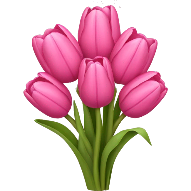 Pink tulip bouquet  emoji