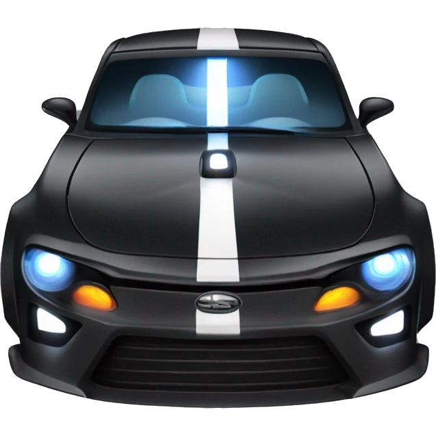Fr-s Haunted Darth Vader’s ice cube race car with bright white headlights and light saber bumpers  emoji