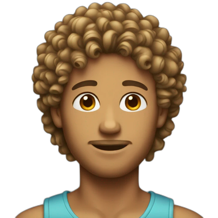 homosexual-male-with-curly-hair emoji