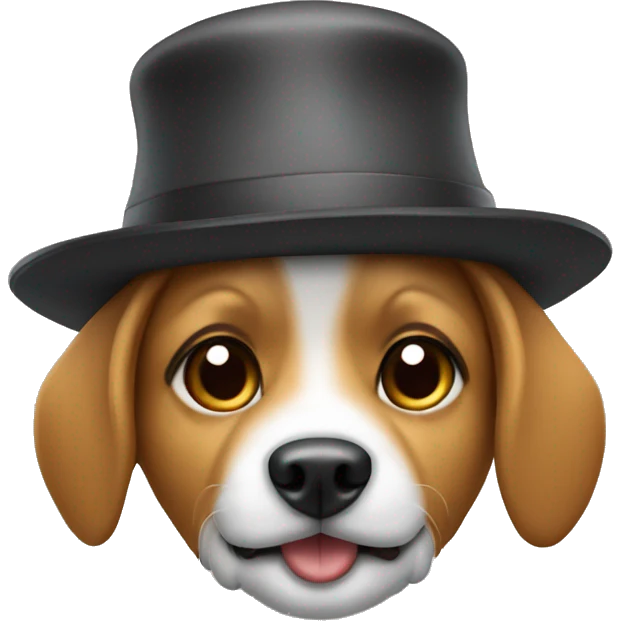 Dog with hat on emoji