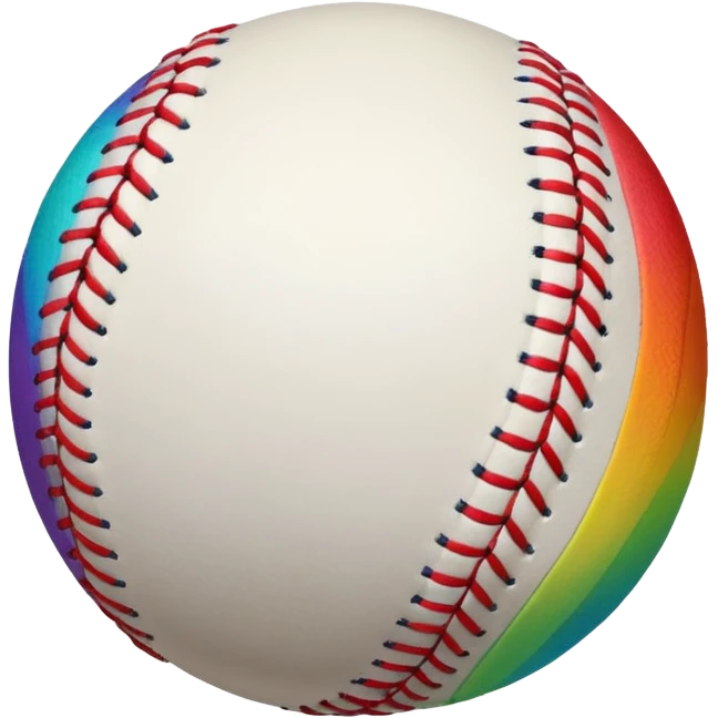 Rainbow baseball emoji