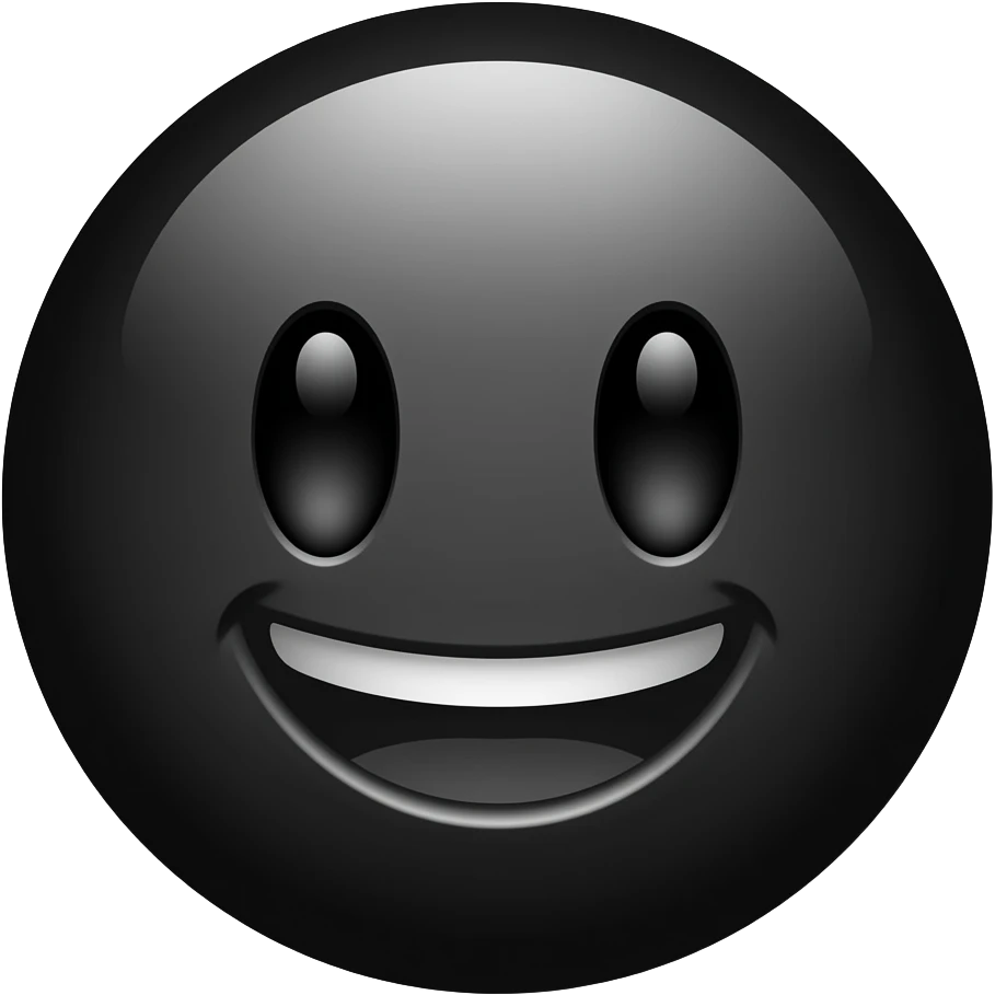 black smiling face emoji