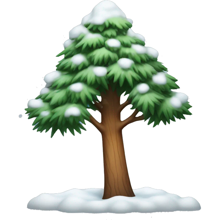 Pine tree with snow  emoji