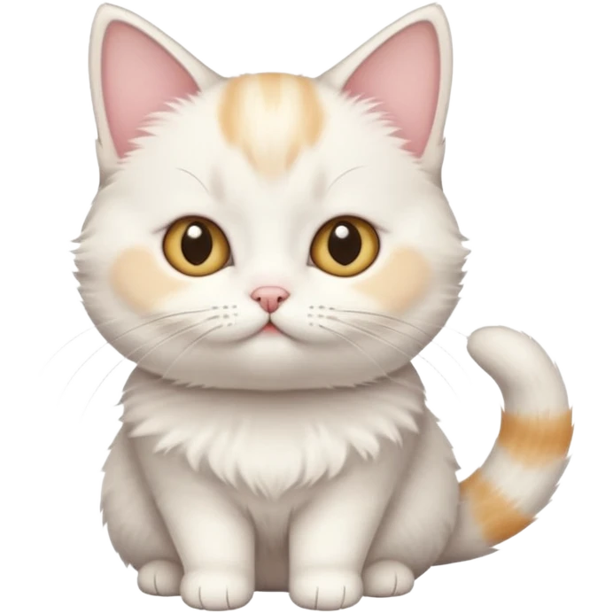 White munchkin cat emoji