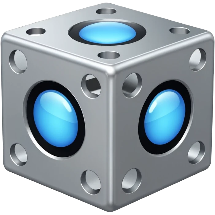 cube with small brackets {} next to it emoji