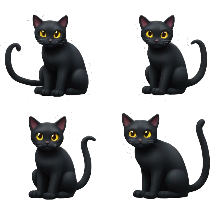 evil scary black cat emoji
