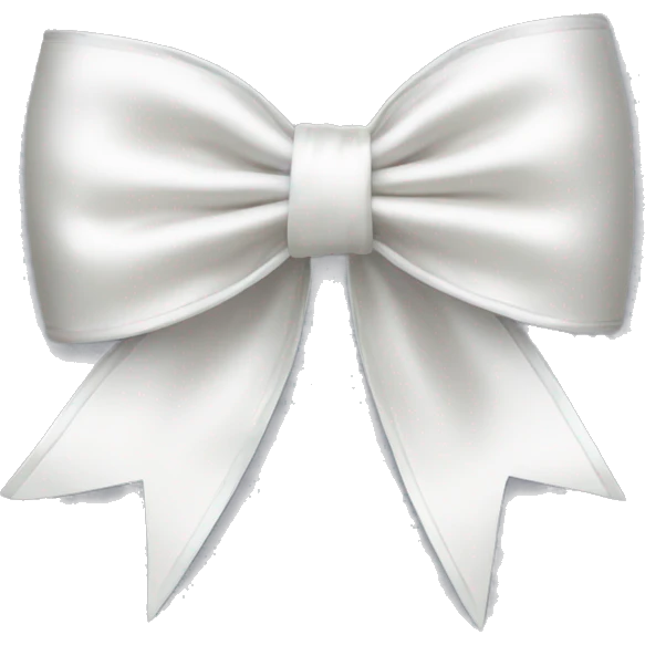 white satin bow emoji