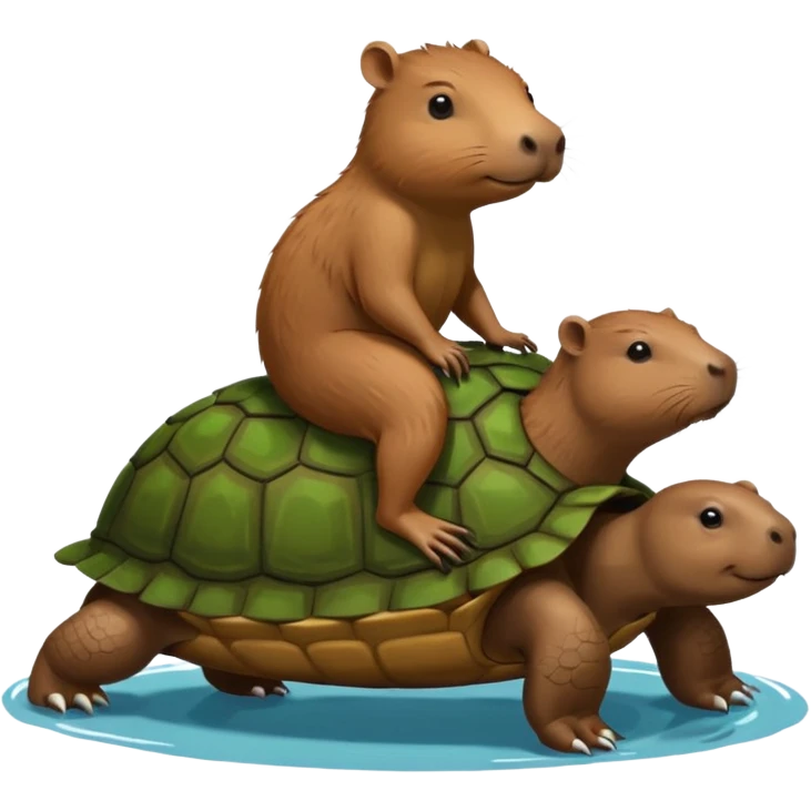 capybara on turtle emoji