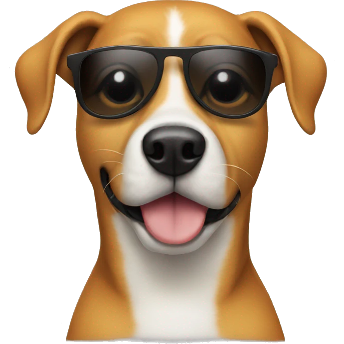 Dog wearing sunglasses emoji