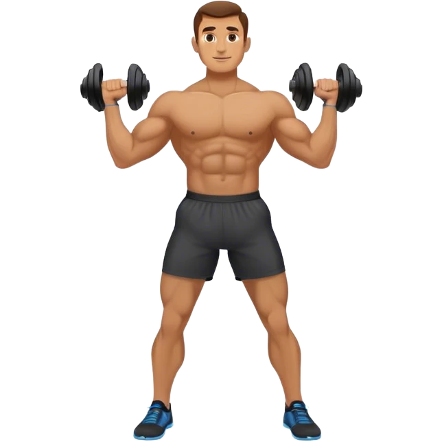 man doing kettlebell swings emoji