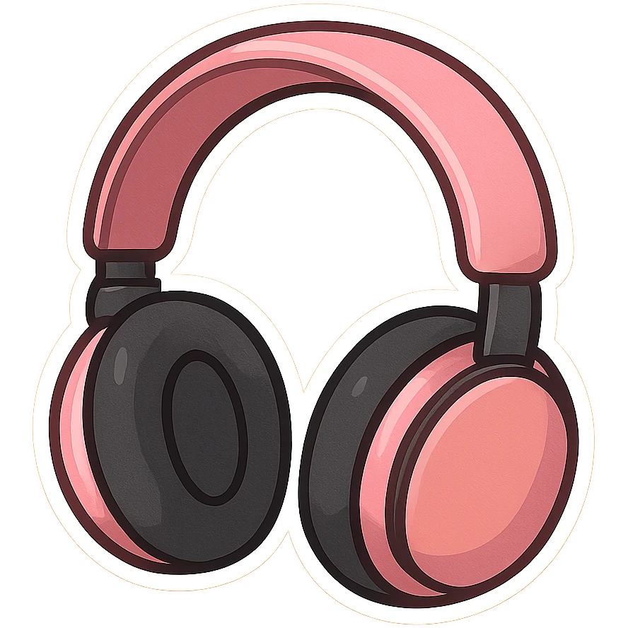 Pink and black object emoji