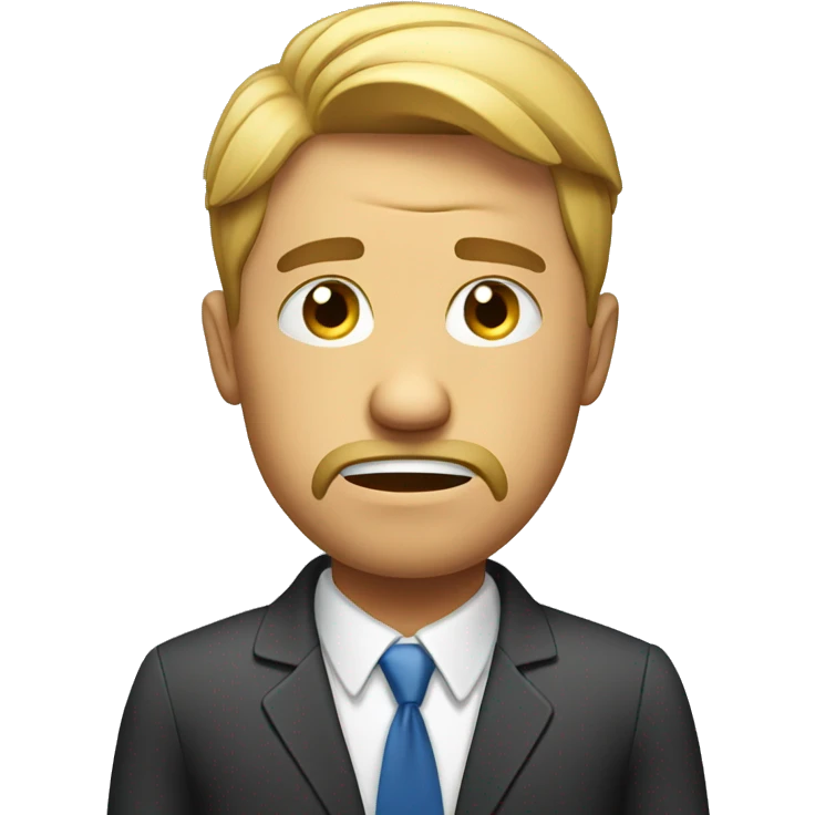 stressed business man emoji