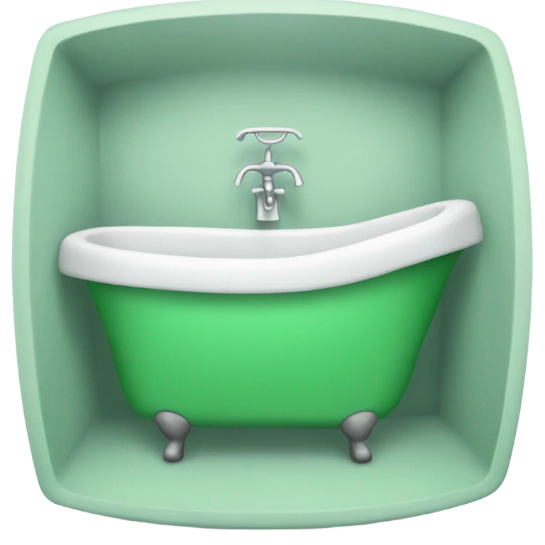 un baño plastico  portaltil color  verde emoji