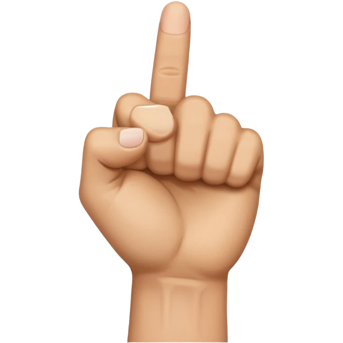 Yumruk ortasında bir parmak emoji