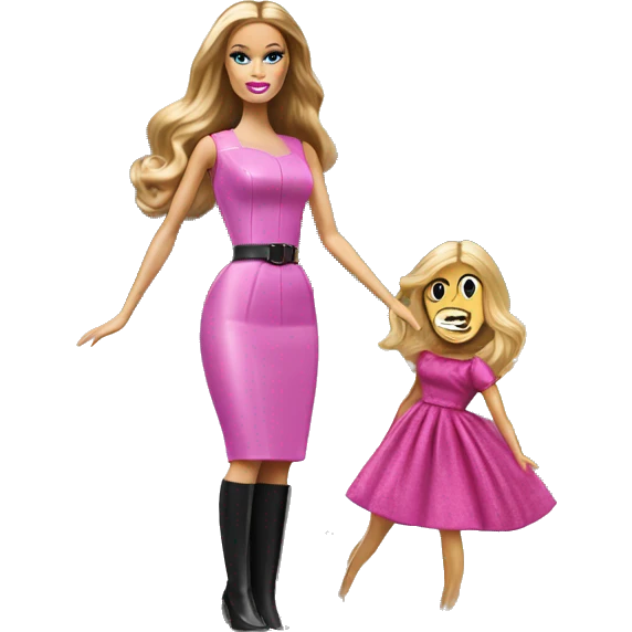 Barbie pushing Sarah Jessica Parker in a puddle  emoji