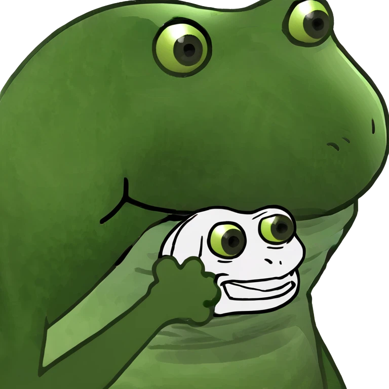 skull bufo frog meme style emoji