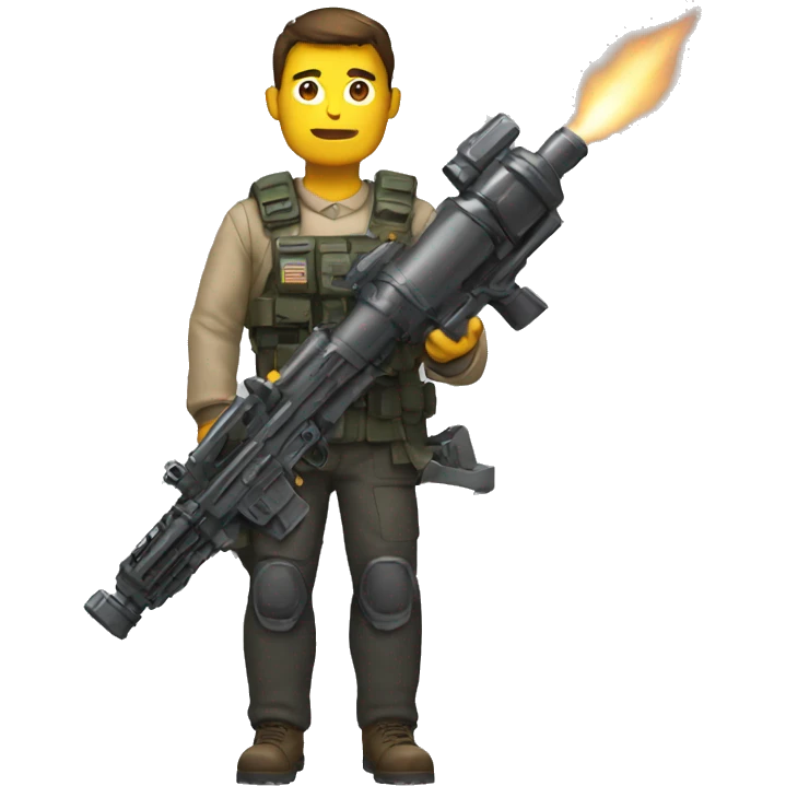 man with minigun emoji