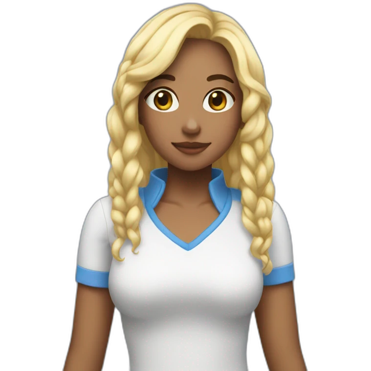 waifu pelo azul emoji