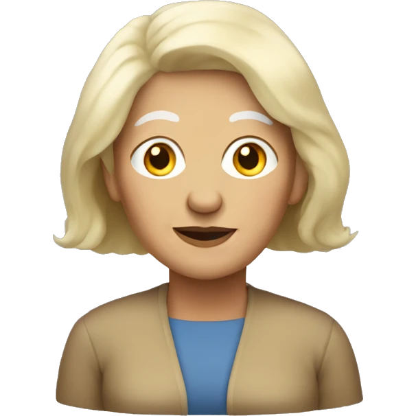 Old woman with blonde hair emoji