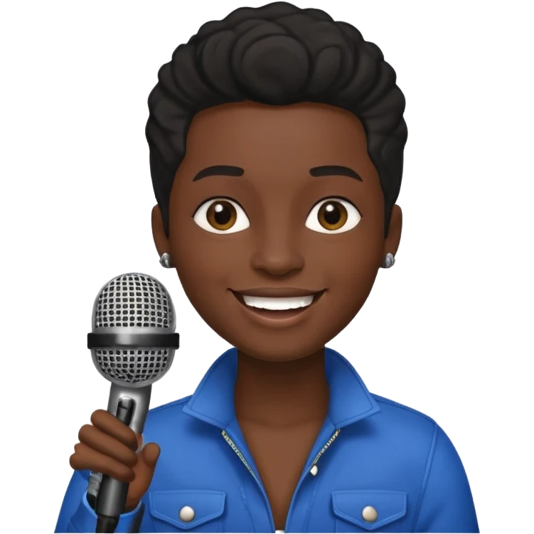 singer black person emoji