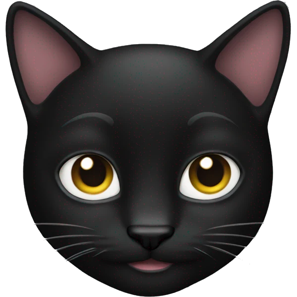 a black cat emoji