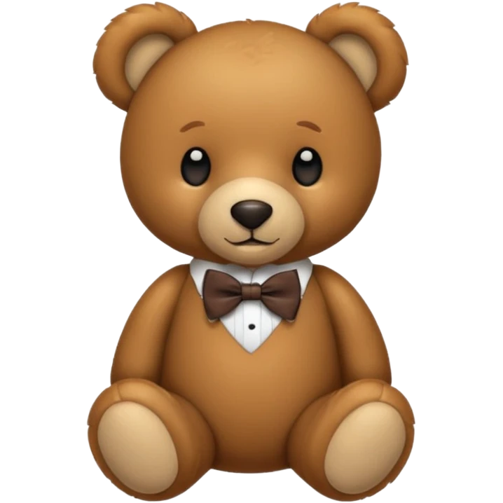 Teddy bear with bow tie emoji