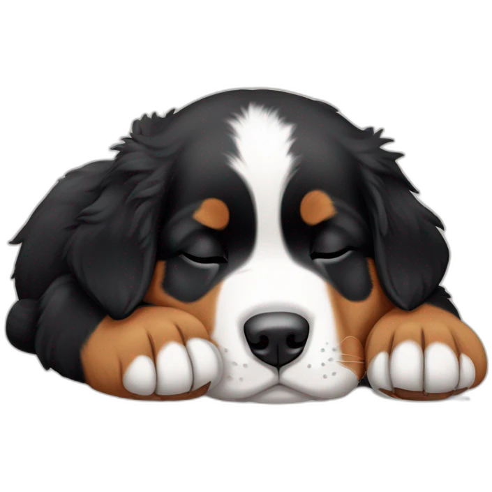 Bernese Mountain Dog puppy sleeping emoji