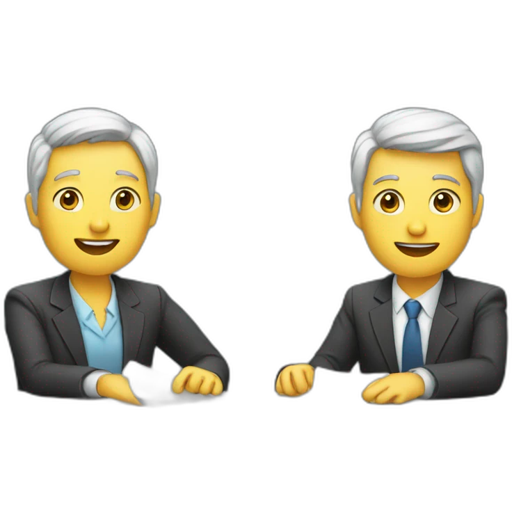 two people interviewing emoji