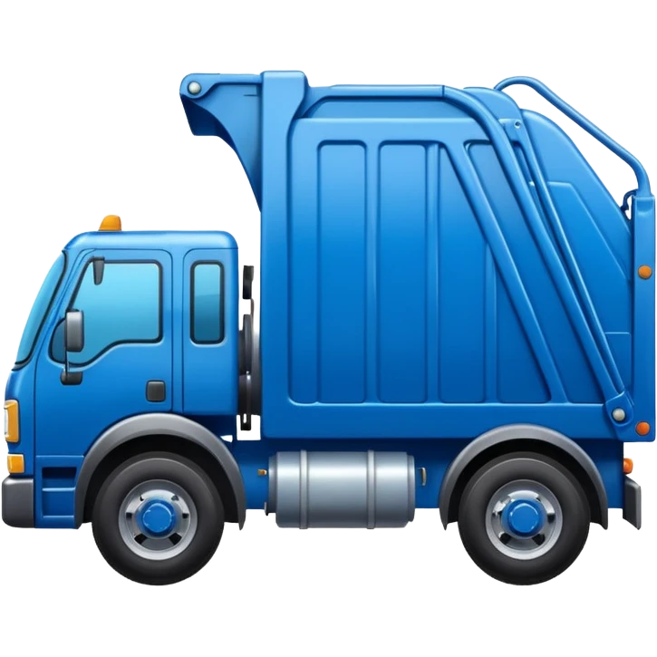 blue garbage truck emoji