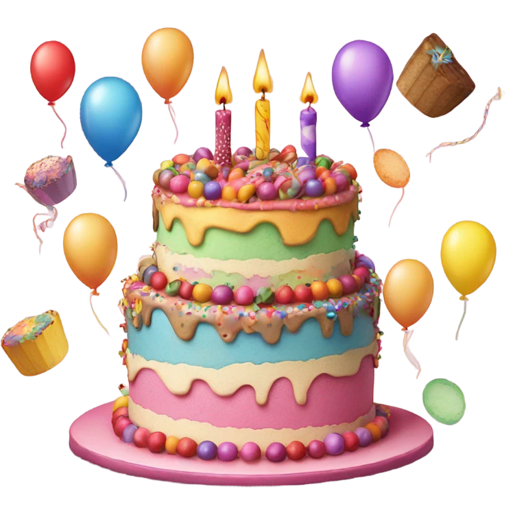 Huge birthday cake  emoji