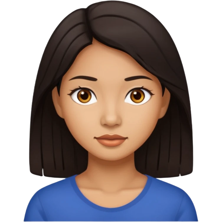 Filipino woman with dark hair emoji