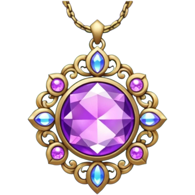 glitter purple amulet emoji