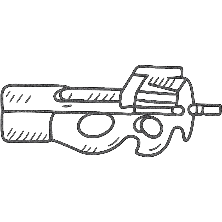 grey P90 weapon emoji