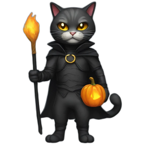 cat in an evil costume emoji