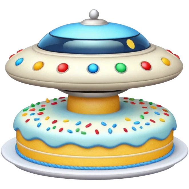 cake in a shape of ufo emoji