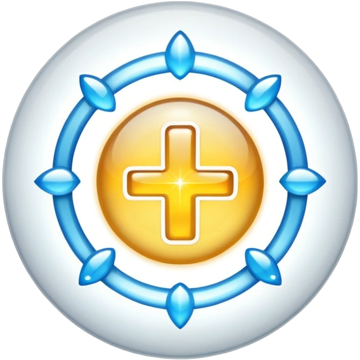 glitter white symbol of health emoji