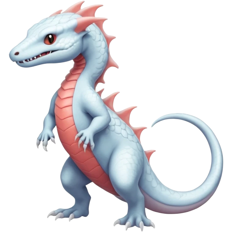 Pastel white frosty albino Salandit (full body) emoji