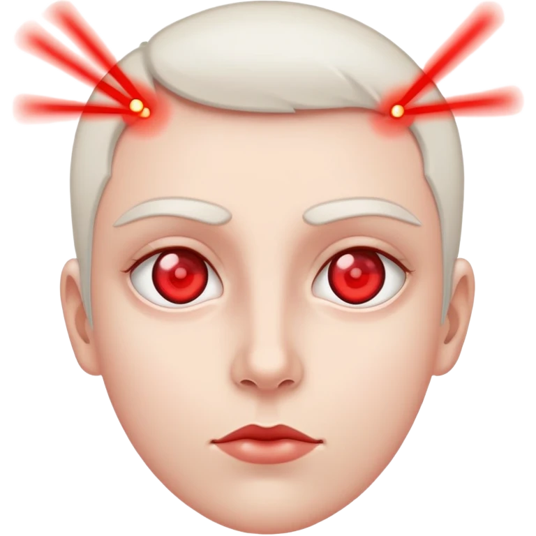 red laser eyes superpower emoji
