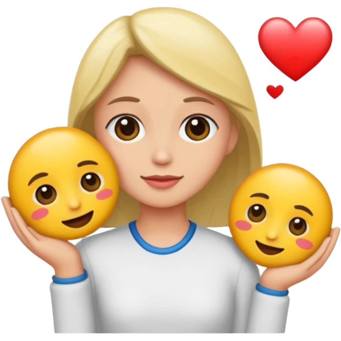 personas que aman con un corazon emoji