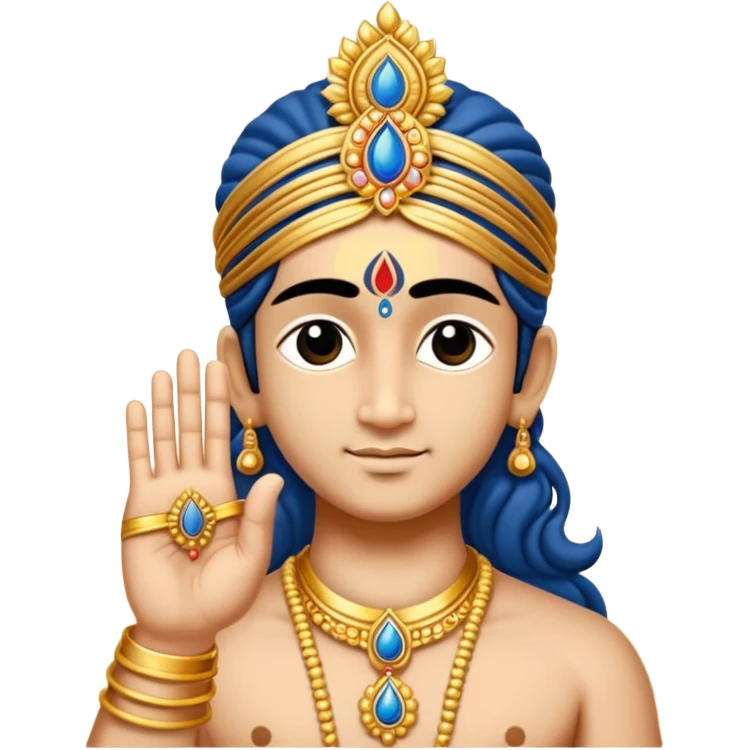 Sudarshan chakra with krishn finger emoji