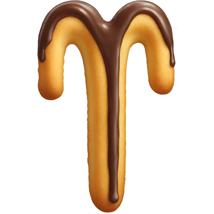 Dipped chocolate churro emoji
