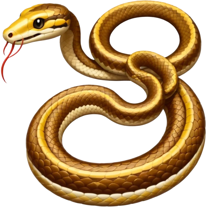 cute brown golden and white ball Snake rattlesnake emoji