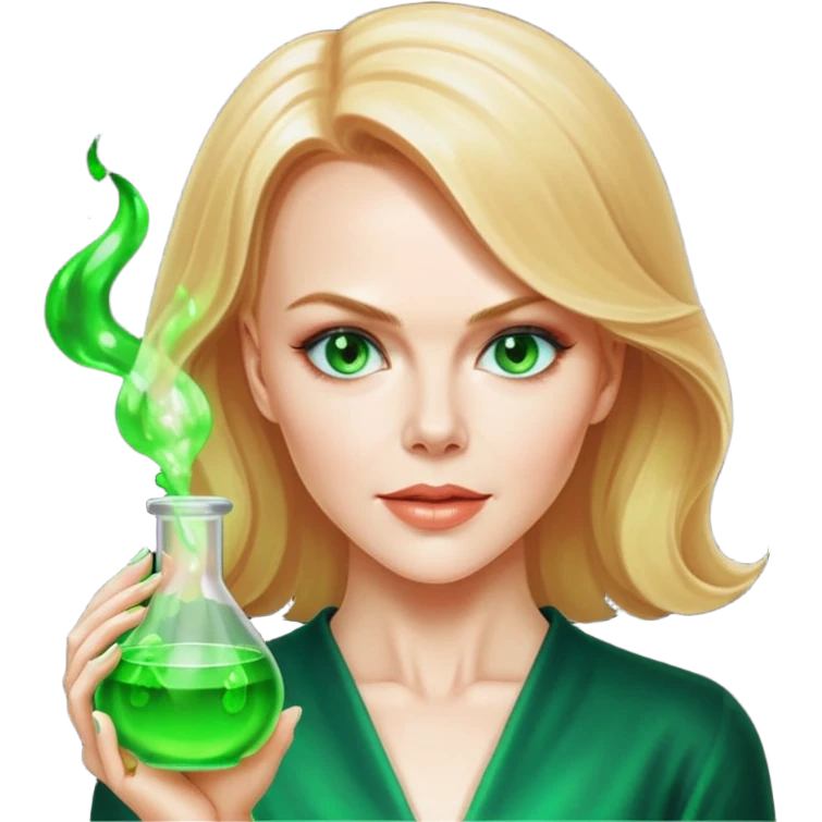 Nicole Kidman making green glowing potion  emoji