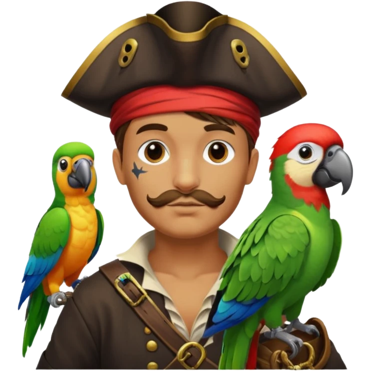 pirate and parrot emoji
